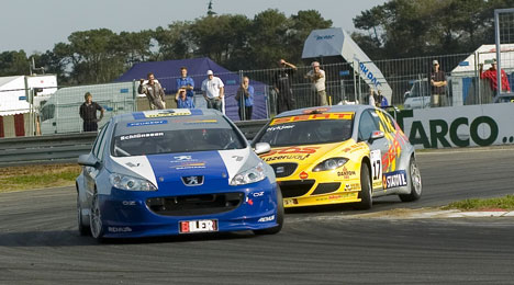 Robert Schlünssen (forrest) og Michel Nykjær var dagens mænd ved syvende afdeling af Danish Touringcar Championship på Padborg Park